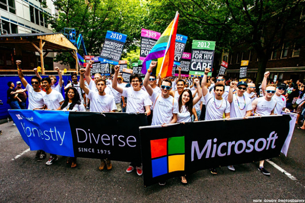 Image of Microsoft rally/meet-up for GLEAM